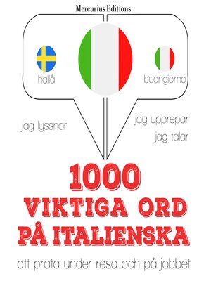 cover image of 1000 viktiga ord på italienska